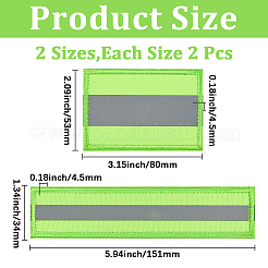 4Pcs 2 Styles Polyester Reflective Embroidered Patch for Tactical Gear&nbsp;PATC-CY0001-63B