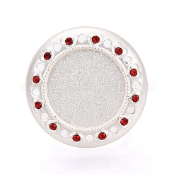 Adjustable Alloy & Iron & Rhinestone Bezel Cup Ring Base with Rotatable Tray&nbsp;MAK-T012-10S
