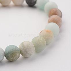 Natural Amazonite Beads Stretch Bracelets&nbsp;BJEW-JB02445-03