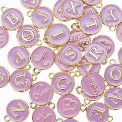 2 Sets 2 Styles Golden Plated Alloy Enamel Charms&nbsp;ENAM-YW0001-28B