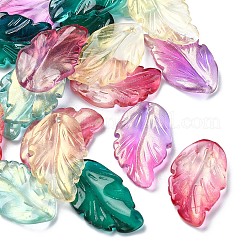 Handmade Transparent Czech Lampwork Pendants&nbsp;LAMP-YW0001-15M