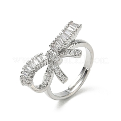 Brass & Clear Cubic Zirconia Finger Rings&nbsp;CU-CBA7E55-08P