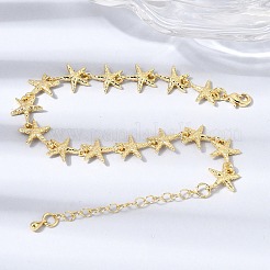 Brass Link Chain Bracelets for Women&nbsp;BJEW-D457-02G