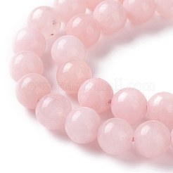 Natural White Jade Imitation Pink Opal Beads Strands&nbsp;G-I299-F05-8mm