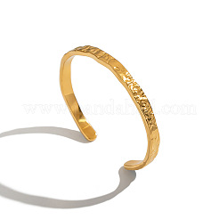 5.7MM 304 Stainless Steel Wave Textured Open Cuff Bangles for Women&nbsp;OV6378