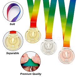 3Pcs 3 Colors Zinc Alloy Medal&nbsp;AJEW-CN0001-33