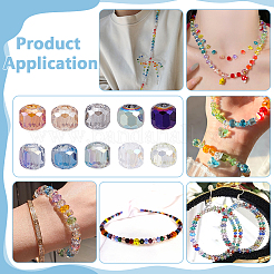 100Pcs 10 Colors Electroplate Glass Beads&nbsp;GLAA-PH0004-53