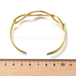 Brass Cuff Bangles for Women&nbsp;BJEW-F498-05G
