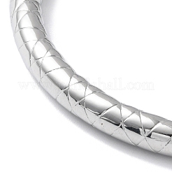 Non-Tarnish 304 Stainless Steel Grooved Bangles&nbsp;BJEW-G686-03P