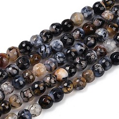 Natural Fire Crackle Agate Beads Strands&nbsp;G-C082-A01-38