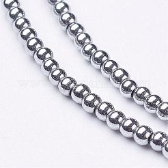 Non-Magnetic Hematite Beads Strands&nbsp;X-G-G094-2mm