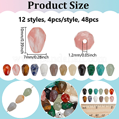 48Pcs 12 Styles Mixed Gemstone Beads&nbsp;G-NB0005-83
