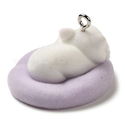 Flocking Resin Sleeping Pendants&nbsp;RESI-D072-02C