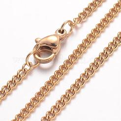 Ion Plating(IP) 304 Stainless Steel Necklace&nbsp;MAK-K004-08G