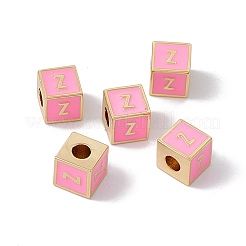 Rack Plating Brass Enamel Beads&nbsp;KK-B060-04G-05Z