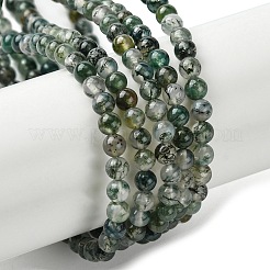 Natural Moss Agate Beads Strands&nbsp;G-K365-C06-01