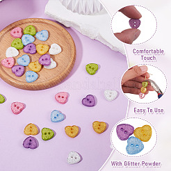 30Pcs 6 Colors Resin Buttons&nbsp;BUTT-TA0001-57
