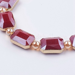 Opaque Glass Beads Strands&nbsp;EGLA-K013-PL-03H