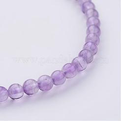 Natural Amethyst Beaded Stretch Bracelets&nbsp;BJEW-JB02459-09