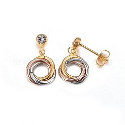 304 Stainless Steel Dangle Stud Earrings&nbsp;EJEW-H367-16M