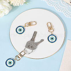 3Pcs Evil Eye Alloy Enamel Pendant Decoration&nbsp;HJEW-CP00037