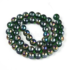 Electroplate Transparent Glass Beads Strands&nbsp;GLAA-T032-T8mm-AB22