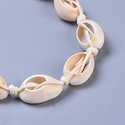 Cowrie Shell Beaded Necklaces&nbsp;NJEW-JN02397-01