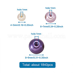 12 Strands 12 Styles Baking Paint Pearlized Glass Pearl Round Bead Strands&nbsp;HY-CW0001-03B