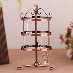 Iron Rotating 3-Tier Earring Display Stand&nbsp;EDIS-K002-06R