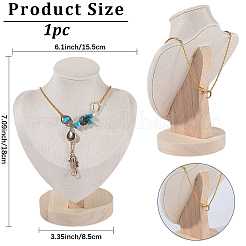 Bust Shaped Beech Covered with Velvet Necklace Display Stands&nbsp;NDIS-WH20010-02A