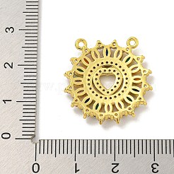 Rack Plating Brass Micro Pave Cubic Zirconia Pendants&nbsp;KK-C074-26G