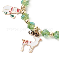 Christmas Alloy Enamel Charm Bracelets&nbsp;BJEW-JB12077-01