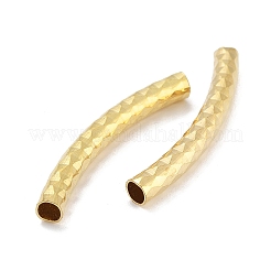 Brass Curved Tube Beads&nbsp;KK-B120-01D-G