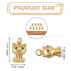 10Pcs Rack Plating Brass Micro Pave Cubic Zirconia Pendants&nbsp;ZIRC-SZ0003-87