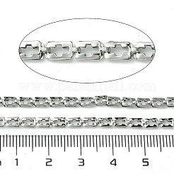Tarnish Resistant 304 Stainless Steel Rectangle with Cross Link Chains&nbsp;CHS-K018-05P