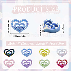 48Pcs 8 Colors Opaque Acrylic Beads&nbsp;OACR-SC0001-87