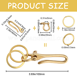 1PC U-Shaped Brass Key Hook Shackle Clasps&nbsp;KK-CP0001-05C