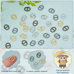 240Pcs 4 Colors Alloy Buckle Clasps&nbsp;FIND-FG0002-85