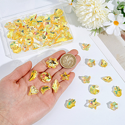 60Pcs 15 Colors UV Plating Glass Pendants&nbsp;GLAA-PH0003-89