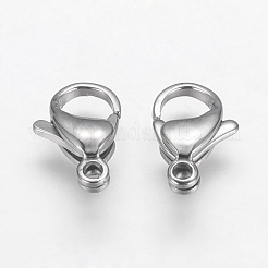 Tarnish Resistant 304 Stainless Steel Lobster Claw Clasps&nbsp;STAS-F125-13x8mm-P
