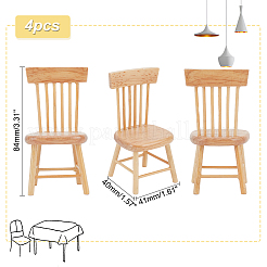 Mini Wood Chairs&nbsp;AJEW-WH0041-76B