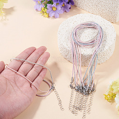 10Pcs Cotton & Metallic Cord Necklace Making&nbsp;NJEW-TAC0054