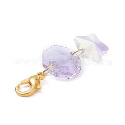 Star/Octagon Glass Pendant Decorations&nbsp;HJEW-JM01044