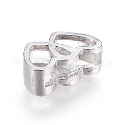 Brass Slide Charms&nbsp;ZIRC-F094-43-RS