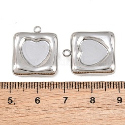 304 Stainless Steel Pendant Cabochon Settings&nbsp;SA-CBACA10-02P
