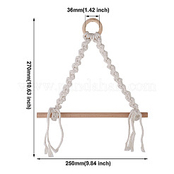 3Pcs 3 Styles Handmade Cotton with Polyester Rope Woven and Wooden Toilet Paper Holder&nbsp;HJEW-CF0001-10
