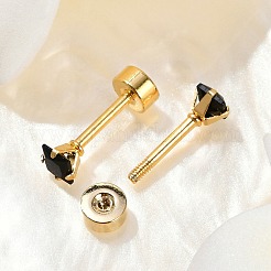 Square Glass Ear Fake Plugs&nbsp;EJEW-H105-24G-A