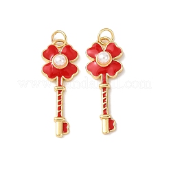 Brass Enamel Pendants&nbsp;KK-C143-5G