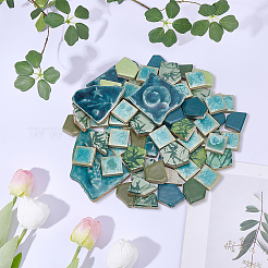 500G 4 Styles Mosaic Tiles Porcelain Cabochons&nbsp;DIY-SP0007-72