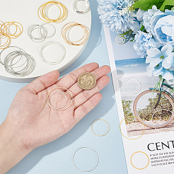 80Pcs 8 Styles Brass Links Rings&nbsp;KK-AN0001-13